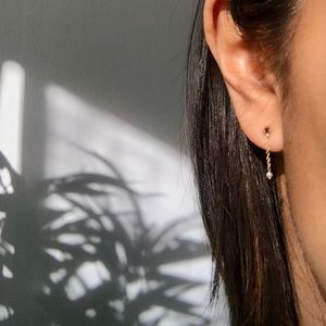 CATBIRD NYC Black Diamond Dewdrop Earrings
